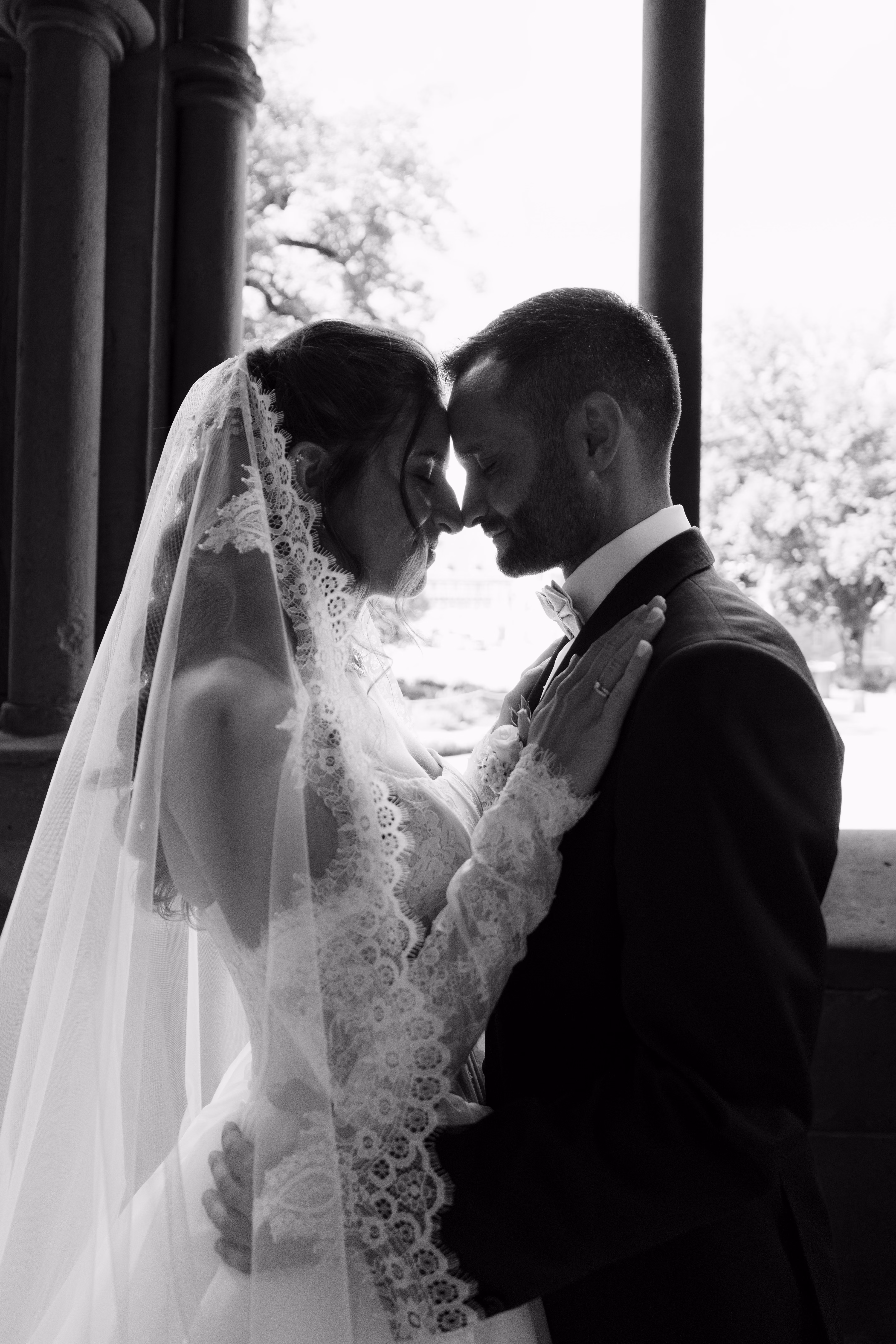 Später: emotionaler Moment eines Hochzeitspaares